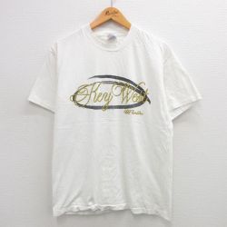 M★古着 ヘインズ Hanes 半袖 ビンテージ Tシャツ メンズ 00年代 00s キーウエスト コットン クルーネック 白 ホワイト 24jul13 中古
