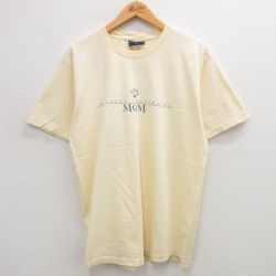 L★古着 ジャンスポーツ 半袖 ビンテージ Tシャツ メンズ 00年代 00s ホフストラ大学 コットン クルーネック 薄黄 イエロー 24jul15 中古
