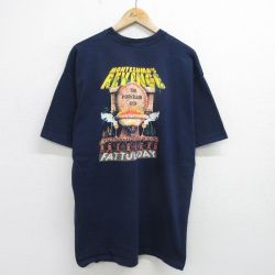 XL★古着 半袖 ビンテージ Tシャツ メンズ 00年代 00s コスメル マヤ文明 大きいサイズ コットン クルーネック 紺 ネイビー 24jul15 中古