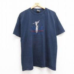 00s 半袖Tシャツ ゴルフ ネイビー XL | 古着