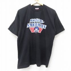 L★古着 半袖 ビンテージ Tシャツ メンズ 00年代 00s RADICAL AMERICAN コットン クルーネック USA製 黒 ブラック 24jul18 中古