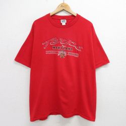 XL★古着 リー Lee 半袖 ビンテージ Tシャツ メンズ 00年代 00s メリーランドテラピンズ 大きいサイズ コットン クルーネック 赤 レッド 24jul19 中古