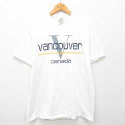 L★古着 半袖 ビンテージ Tシャツ メンズ 00年代 00s バンクーバー カナダ クルーネック 白 ホワイト 24jul20 中古