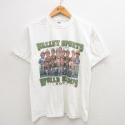 M★古着 ジャージーズ 半袖 ビンテージ Tシャツ メンズ 00年代 00s バレースポーツ コットン クルーネック 白 ホワイト 24jul22 中古