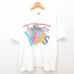 L★古着 フルーツオブザルーム 半袖 ビンテージ Tシャツ メンズ 00年代 00s タルボット Kids コットン クルーネック 白 ホワイト 【spe】 24jul23 中古