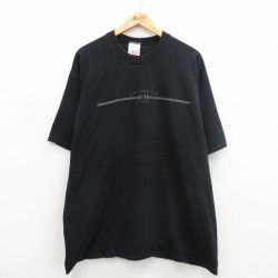 【50%OFF】XL★古着 ウィルソン 半袖 ビンテージ Tシャツ メンズ 90年代 90s 大きいサイズ コットン クルーネック USA製 黒 ブラック 24jul23 中古