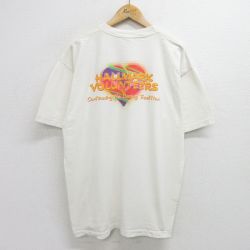 XL★古着 半袖 ビンテージ Tシャツ メンズ 00年代 00s HALLMARK VOLUNTEERS 大きいサイズ コットン クルーネック 生成り 24jul24 中古