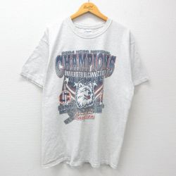 00s 半袖Tシャツ コネチカットハスキーズ グレー XL | 古着