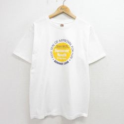 L★古着 フルーツオブザルーム 半袖 ビンテージ Tシャツ メンズ 00年代 00s Summer Youth コットン クルーネック 白 ホワイト 24aug05 中古