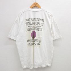XL★古着 半袖 ビンテージ Tシャツ メンズ 00年代 00s ジーネッタ シカ 大きいサイズ コットン クルーネック 白 ホワイト 24aug06 中古