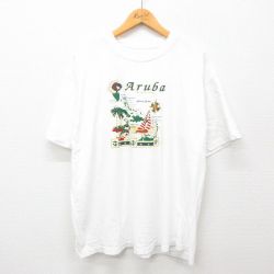 00s 半袖Tシャツ 地図 ホワイト XL | 古着