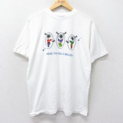 XL★古着 半袖 ビンテージ Tシャツ メンズ 00年代 00s BELIZE コットン クルーネック 白 ホワイト 24aug09 中古