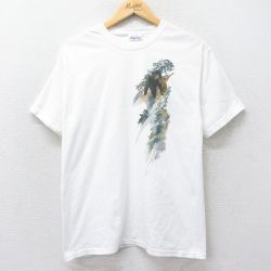 M★古着 ヘインズ Hanes 半袖 ビンテージ Tシャツ メンズ 00年代 00s クマ コットン クルーネック 白 ホワイト 24aug21 中古