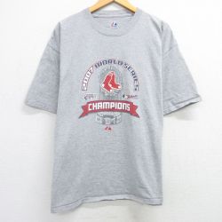 【50%OFF】マジェスティック 00s 半袖Tシャツ ボストンレッドソックス グレー霜降り XL | 古着