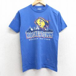 バッファロー 90s 半袖Tシャツ ホッケー ブルー XS | 古着