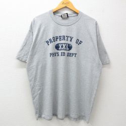 00s 半袖Tシャツ PHYS グレー霜降り XL | 古着