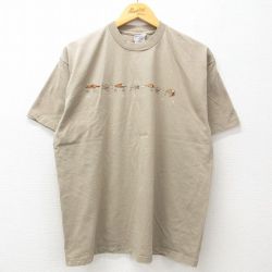 L★古着 ジャージーズ 半袖 ビンテージ Tシャツ メンズ 00年代 00s ミネソタ コットン クルーネック ベージュ系 カーキ 25apr01 中古