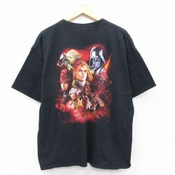 XL★古着 半袖 ビンテージ Tシャツ メンズ 00年代 00s ゲーム ソウルキャリバー 大きいサイズ コットン クルーネック 黒 ブラック 【spe】 25apr02 中古