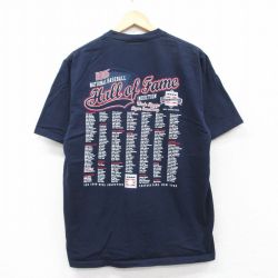 L★古着 半袖 ビンテージ Tシャツ メンズ 00年代 00s BOGGS SANDBURG 野球 コットン クルーネック 紺 ネイビー 25apr02 中古