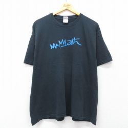 XL★古着 半袖 ビンテージ Tシャツ メンズ 00年代 00s MAMMOTH 大きいサイズ コットン クルーネック 黒 ブラック 25apr02 中古