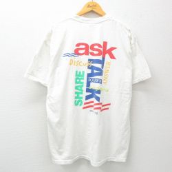 XL★古着 半袖 ビンテージ Tシャツ メンズ 90年代 90s ask AARP 大きいサイズ コットン クルーネック USA製 白 ホワイト 25apr04 中古