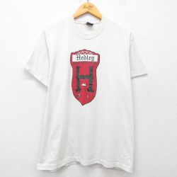 L★古着 スクリーンスターズ 半袖 ビンテージ Tシャツ メンズ 80年代 80s Hedley クルーネック USA製 白 ホワイト 25apr04 中古