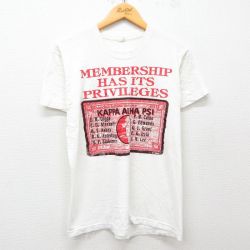 M★古着 フルーツオブザルーム 半袖 ビンテージ Tシャツ メンズ 80年代 80s KAPPA コットン クルーネック USA製 白 ホワイト 25apr04 中古