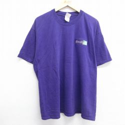 XL★古着 半袖 ビンテージ Tシャツ メンズ 00年代 00s CELEbRatE 大きいサイズ コットン クルーネック 紫 パープル 25apr05 中古