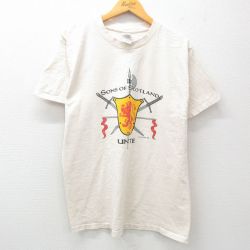 L★古着 フルーツオブザルーム 半袖 ビンテージ Tシャツ メンズ 00年代 00s スコットランド コットン クルーネック 生成り 25apr07 中古