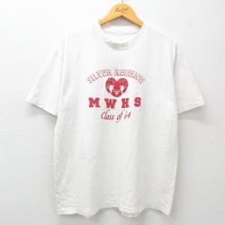 XL★古着 半袖 ビンテージ Tシャツ メンズ 00年代 00s MWHS クルーネック 白 ホワイト 25apr07 中古