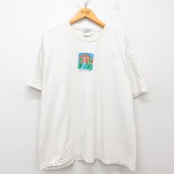 XL★古着 ヘインズ Hanes 半袖 ビンテージ Tシャツ メンズ 90年代 90s Helen Wood Hall 大きいサイズ コットン クルーネック 白 ホワイト 25apr08 中古