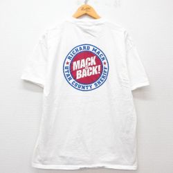 【50%OFF】XL★古着 オニータ 半袖 ビンテージ Tシャツ メンズ 90年代 90s MACK IS BACK コットン クルーネック 白 ホワイト 25apr08 中古