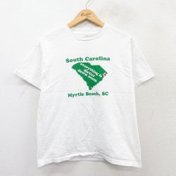 M★古着 半袖 ビンテージ Tシャツ メンズ 00年代 00s マートルビーチ コットン クルーネック 白 ホワイト 25apr07 中古