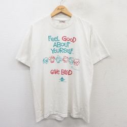 【50%OFF】オニータ 80s 半袖Tシャツ Give BLOOD ホワイト XL | 古着