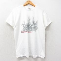 【50%OFF】M★古着 フルーツオブザルーム 半袖 ビンテージ Tシャツ メンズ 00年代 00s Academia Hispana コットン クルーネック 白 ホワイト 25apr07 中古