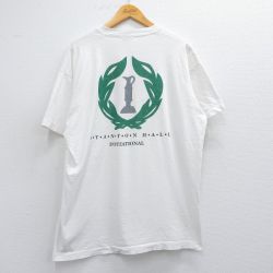 XL★古着 フルーツオブザルーム 半袖 ビンテージ Tシャツ メンズ 80年代 80s STANTONHALL 大きいサイズ コットン クルーネック USA製 白 ホワイト 25apr11 中古