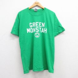 XL★古着 半袖 ビンテージ Tシャツ メンズ 00年代 00s グリーンモンスター コットン クルーネック 緑 グリーン 25apr15 中古