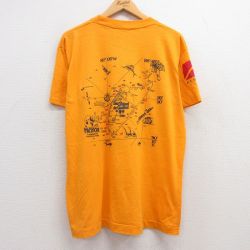 90s 半袖Tシャツ 地図 イエロー XL | 古着