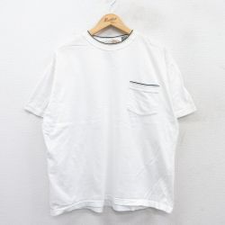 XL★古着 半袖 ビンテージ Tシャツ メンズ 00年代 00s 無地 胸ポケット付き 大きいサイズ コットン クルーネック 白 ホワイト 25apr15 中古