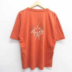 XL★古着 半袖 ビンテージ Tシャツ メンズ 00年代 00s プラナ PrAna クルーネック オレンジ 【spe】 25apr15 中古