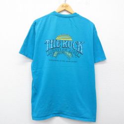 ジャージーズ 90s 半袖Tシャツ THE ROCK ライトブルー XL | 古着