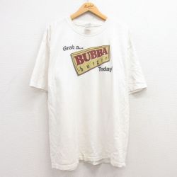 XL★古着 半袖 ビンテージ Tシャツ メンズ 00年代 00s MLB シカゴカブス BUBBA 大きいサイズ コットン クルーネック 白 ホワイト メジャーリーグ ベースボール 野球 25apr16 中古