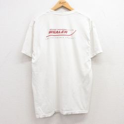 XL★古着 ヘインズ Hanes 半袖 ビンテージ Tシャツ メンズ 00年代 00s ボストン WHALER コットン クルーネック 白 ホワイト 25apr16 中古