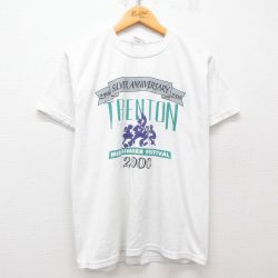 M★古着 ジャージーズ 半袖 ビンテージ Tシャツ メンズ 00年代 00s TRENTON フェス クルーネック 白 ホワイト 25apr16 中古