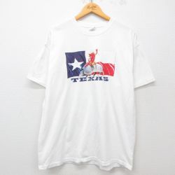 XL★古着 ヘインズ Hanes 半袖 ビンテージ Tシャツ メンズ 00年代 00s 唐辛子 テキサス コットン クルーネック 白 ホワイト 25apr16 中古