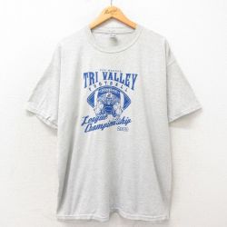 XL★古着 ジャージーズ 半袖 ビンテージ Tシャツ メンズ 00年代 00s フットボール 大きいサイズ クルーネック グレー 霜降り 25apr23 中古