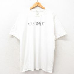 XL★古着 半袖 ビンテージ Tシャツ メンズ 00年代 00s Streel コットン クルーネック 白 ホワイト 25apr23 中古