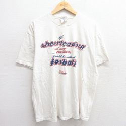 00s 半袖Tシャツ チアリーディング 生成り XL | 古着