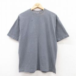 L★古着 オールドネイビー OLD NAVY 半袖 ビンテージ Tシャツ メンズ 90年代 90s 無地 コットン クルーネック USA製 グレー 25apr24 中古
