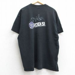 XL★古着 フルーツオブザルーム 半袖 ビンテージ Tシャツ メンズ 90年代 90s BlackHaus 酒 コットン クルーネック 黒 ブラック 25apr24 中古